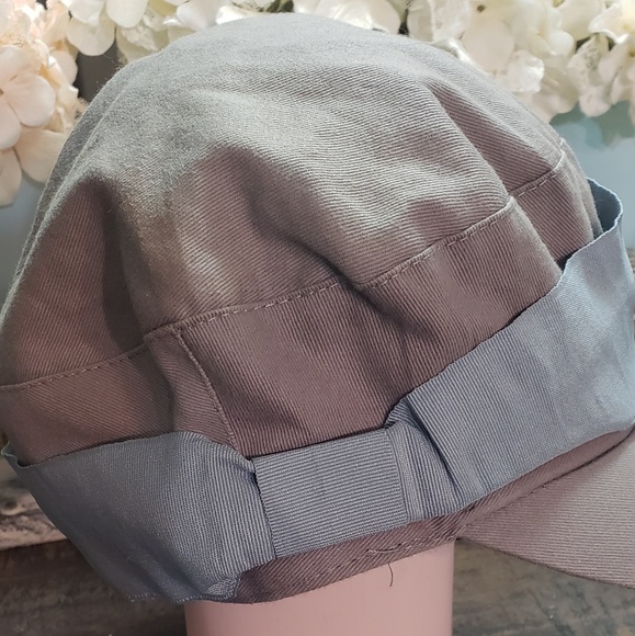 D&Y GREY CAPTAIN HAT WITH BLUE RIBBON - Picture 3 of 4